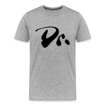 Dr - Männer Premium Bio T-Shirt - Grau meliert - Vorne - Damien (186cm)
