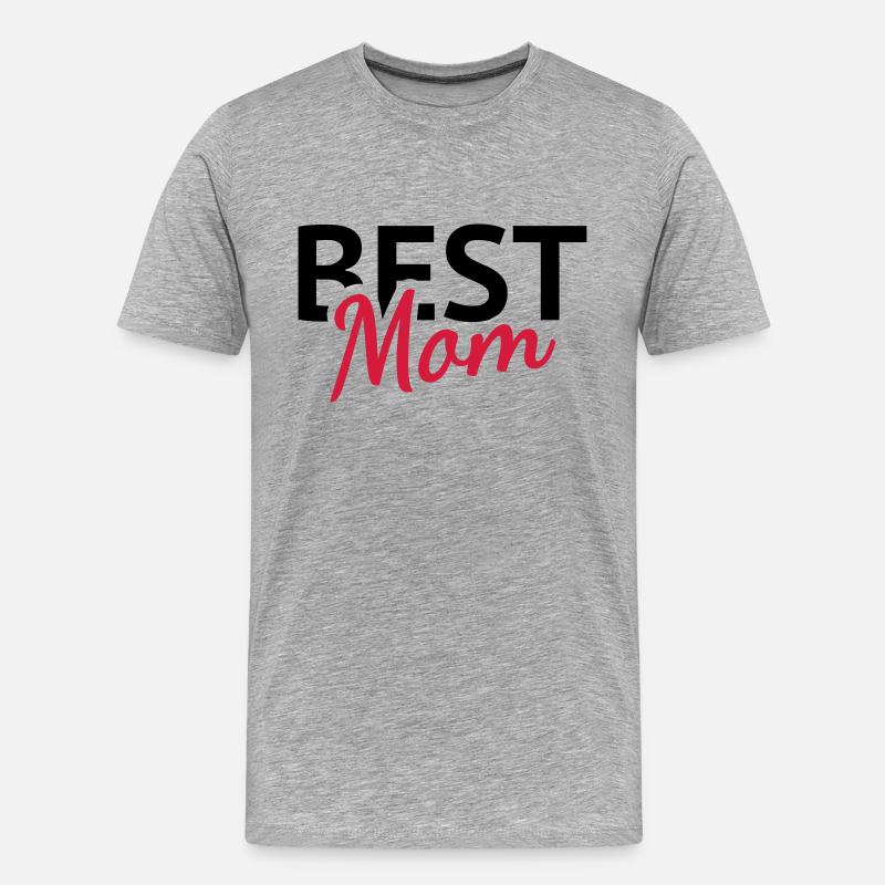Best Mom - Mutter - Männer Premium Bio T-Shirt - Grau meliert