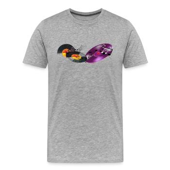 Traces - Männer Premium Bio T-Shirt - Grau meliert - Vorne - Damien (186cm)