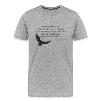 Energie sparen - Männer Premium Bio T-Shirt - Grau meliert - Vorne - Damien (186cm)