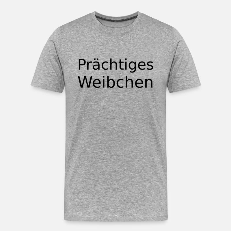 Prächtiges Weibchen - Männer Premium Bio T-Shirt - Grau meliert