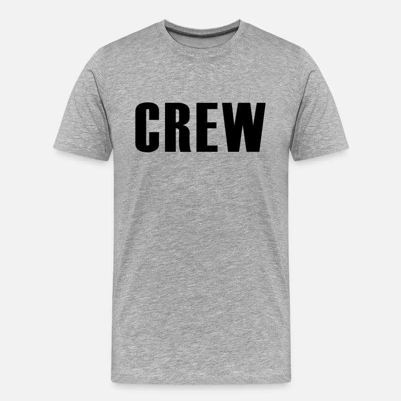 crew - Männer Premium Bio T-Shirt - Grau meliert