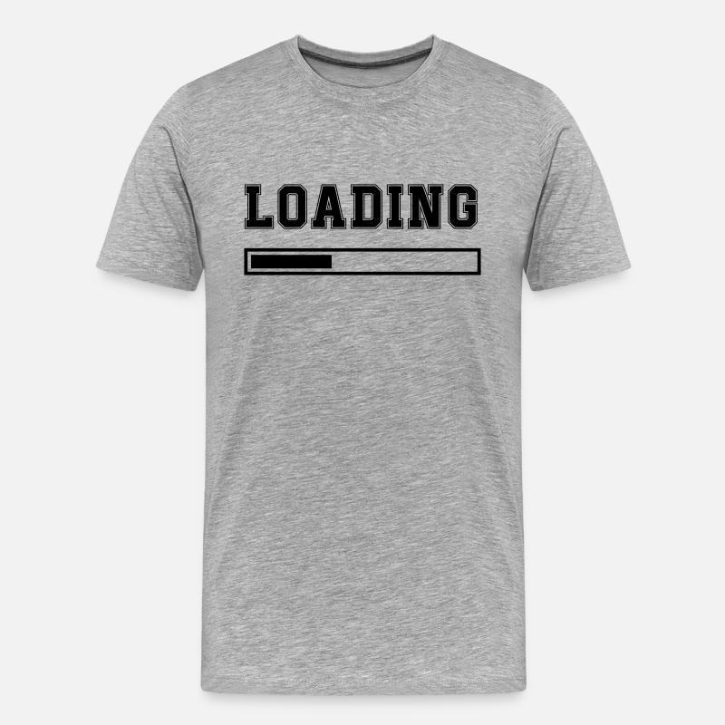 loading - Männer Premium Bio T-Shirt - Grau meliert