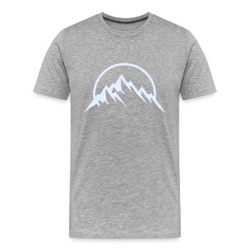 berge - Männer Premium Bio T-Shirt - Grau meliert - Vorne - Damien (186cm)