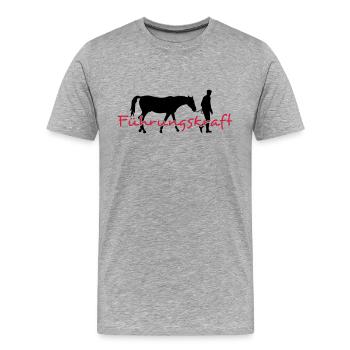 Executive man 2C - Men's Premium Organic T-Shirt - heather grey - Front - Damien (186cm)
