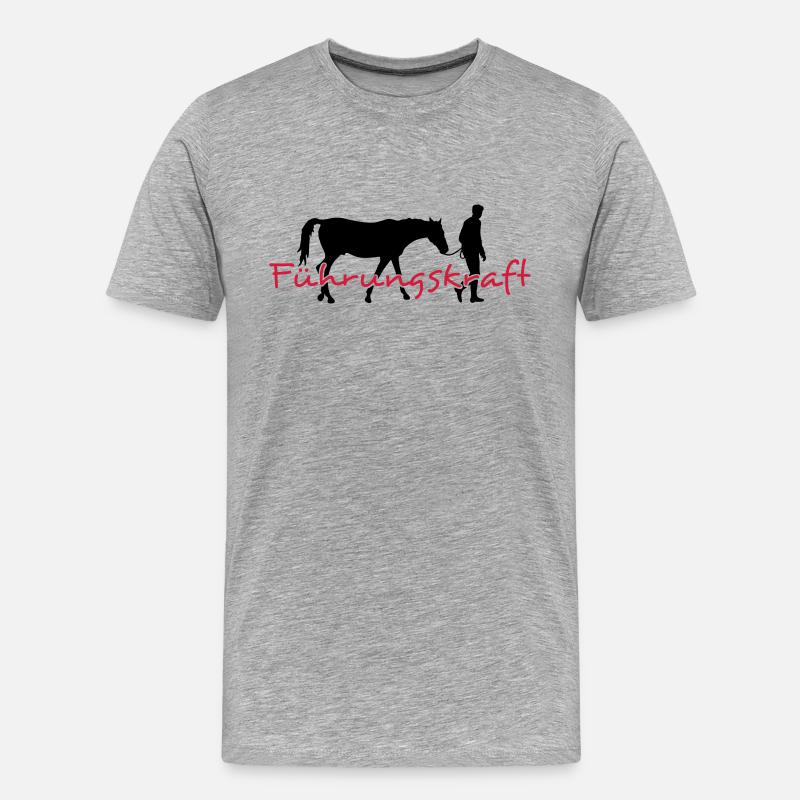 Führungskraft Mann 2C - Farbwechsel - Männer Premium Bio T-Shirt - Grau meliert