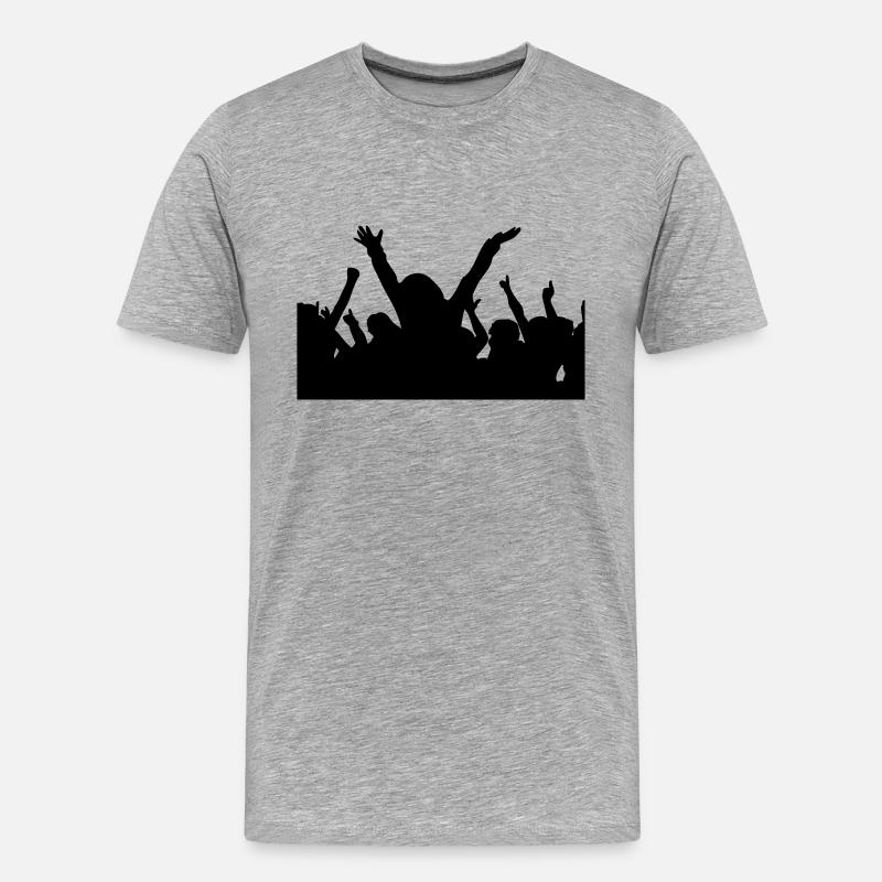 party1 - Männer Premium Bio T-Shirt - Grau meliert