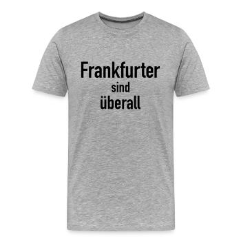 Frankfurter FFM Spruch Hessen Frankfurt am Main - Männer Premium Bio T-Shirt - Grau meliert - Vorne - Damien (186cm)