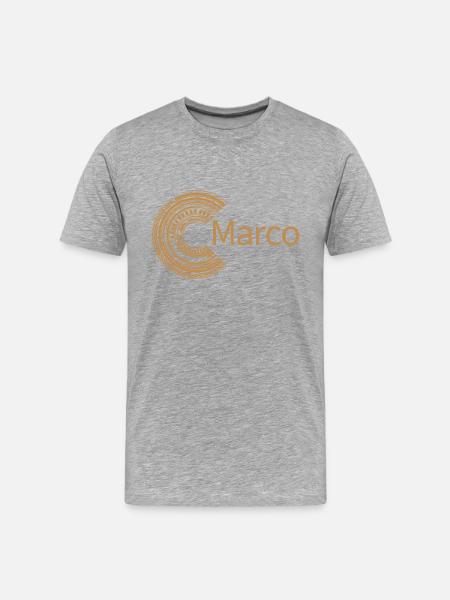 Für Marco - Männer Premium Bio T-Shirt - Grau meliert