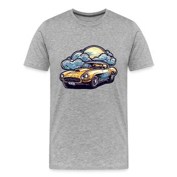 Auto / Fahrzeug / PKW / Mobil / Old Timer / fahren - Männer Premium Bio T-Shirt - Grau meliert - Vorne - Damien (186cm)