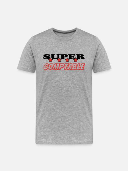 SUPER COMPTABLE - T-shirt bio Premium Homme - gris chiné