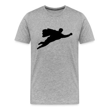held - Männer Premium Bio T-Shirt - Grau meliert - Vorne - Damien (186cm)