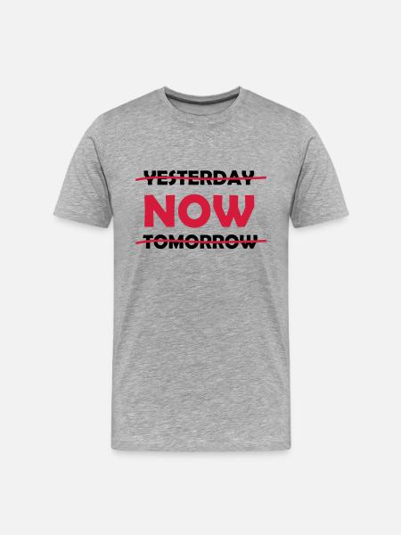 yesterday_now_tomorrow_1 - Men's Premium Organic T-Shirt - heather grey