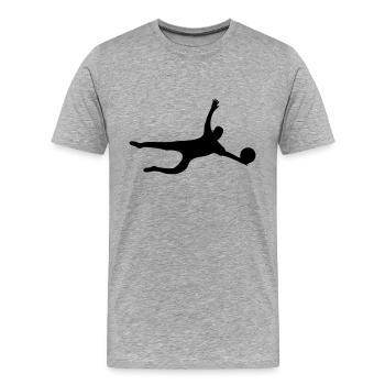 torwart - Männer Premium Bio T-Shirt - Grau meliert - Vorne - Damien (186cm)