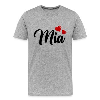 MIA - Men's Premium Organic T-Shirt - heather grey - Front - Damien (186cm)
