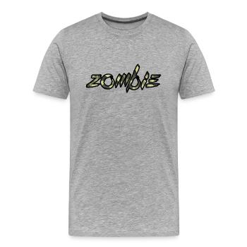 zombie - Männer Premium Bio T-Shirt - Grau meliert - Vorne - Damien (186cm)
