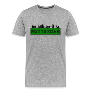 Stadt Rotterdam - Niederlande Holland - Männer Premium Bio T-Shirt - Grau meliert - Vorne - Damien (186cm)