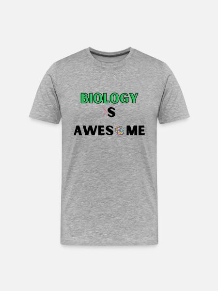 Biology is awesome - Männer Premium Bio T-Shirt - Grau meliert