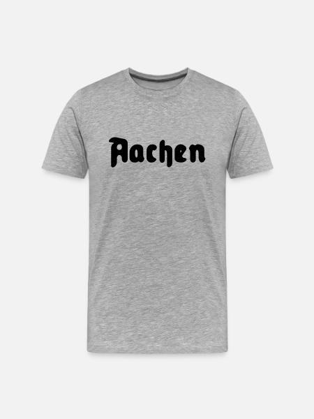 Aachen - Männer Premium Bio T-Shirt - Grau meliert