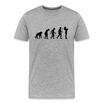 Évolution de la corne de brume - T-shirt bio Premium Homme - gris chiné - Devant - Damien (186cm)
