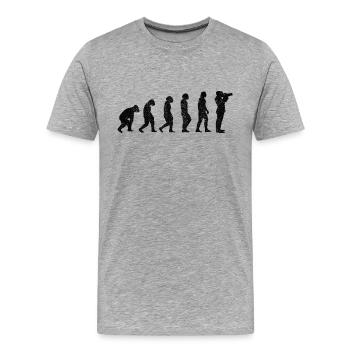 Photographe Appareil photo Photographier Photographes drôle - T-shirt bio Premium Homme - gris chiné - Devant - Damien (186cm)