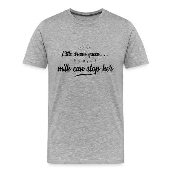 Funny Baby Sayings - Men's Premium Organic T-Shirt - heather grey - Front - Damien (186cm)