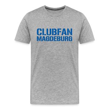 Clubfan Magdebourg Bleu Blanc - T-shirt bio Premium Homme - gris chiné - Devant - Damien (186cm)
