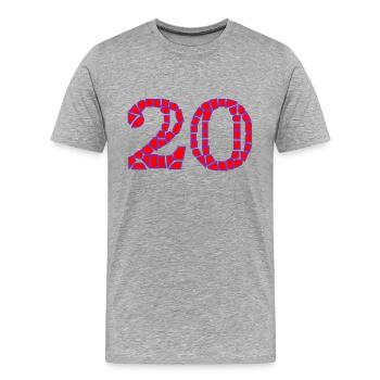 HAPPY BIRTHDAY. HAPPY BIRTHDAY. ANNIVERSARY. - Men's Premium Organic T-Shirt - heather grey - Front - Damien (186cm)