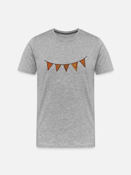 Pennant chain three-colour - Men's Premium Organic T-Shirt - heather grey