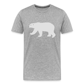 Eisbär - Männer Premium Bio T-Shirt - Grau meliert - Vorne - Damien (186cm)