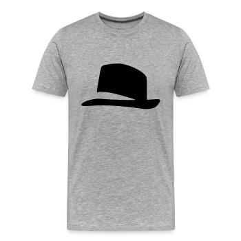 chapeau jackson - T-shirt bio Premium Homme - gris chiné - Devant - Damien (186cm)