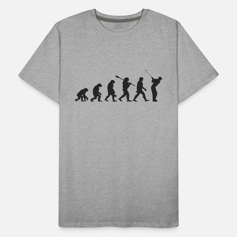 Golf Evolution Retro Geschenk für Golfer Männer Premium Bio T-Shirt