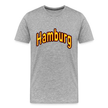 Hambourg - T-shirt bio Premium Homme - gris chiné - Devant - Damien (186cm)