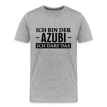 Azubi Spruch Lehrling Job Lustiges Azubi Geschenk - Männer Premium Bio T-Shirt - Grau meliert - Vorne - Damien (186cm)