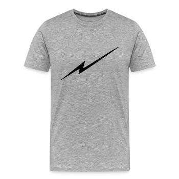 blitz - Männer Premium Bio T-Shirt - Grau meliert - Vorne - Damien (186cm)