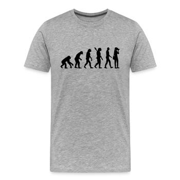 Photographer - Men's Premium Organic T-Shirt - heather grey - Front - Damien (186cm)