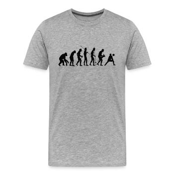 Volleyball de plage Volleyball Volleyball Cadeau de joueur de volleyball - T-shirt bio Premium Homme - gris chiné - Devant - Damien (186cm)