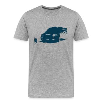 Rallye raid - Auto (B2) - T-shirt bio Premium Homme - gris chiné - Devant - Damien (186cm)