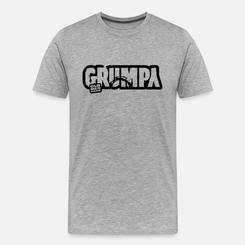 GRUMPY - Männer Premium Bio T-Shirt - Grau meliert