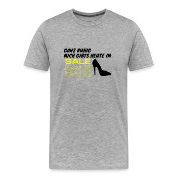 mich gibts heute im sale - Männer Premium Bio T-Shirt - Grau meliert - Vorne - Damien (186cm)