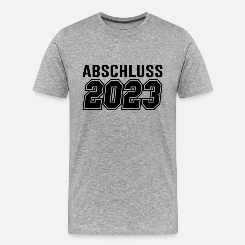 Abschluss 2023 Geschenkidee - Männer Premium Bio T-Shirt - Grau meliert