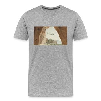 Just living the Moment - Männer Premium Bio T-Shirt - Grau meliert - Vorne - Damien (186cm)