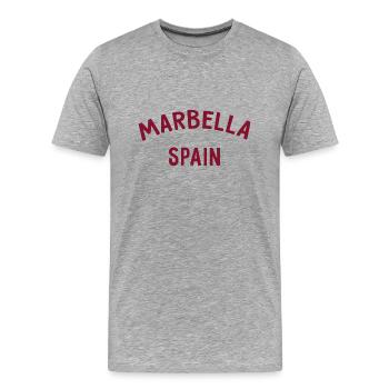Marbella Spain Spain España - Men's Premium Organic T-Shirt - heather grey - Front - Damien (186cm)