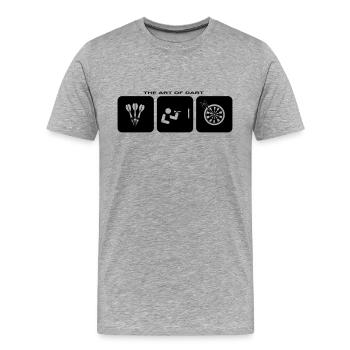 Darts Darts Sports Entertainment Leisure Hobby - Men's Premium Organic T-Shirt - heather grey - Front - Damien (186cm)