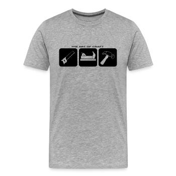 Craftsman Tool Marteau Tournevis Craft - T-shirt bio Premium Homme - gris chiné - Devant - Damien (186cm)