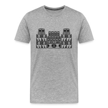free party sound system - Men's Premium Organic T-Shirt - heather grey - Front - Damien (186cm)