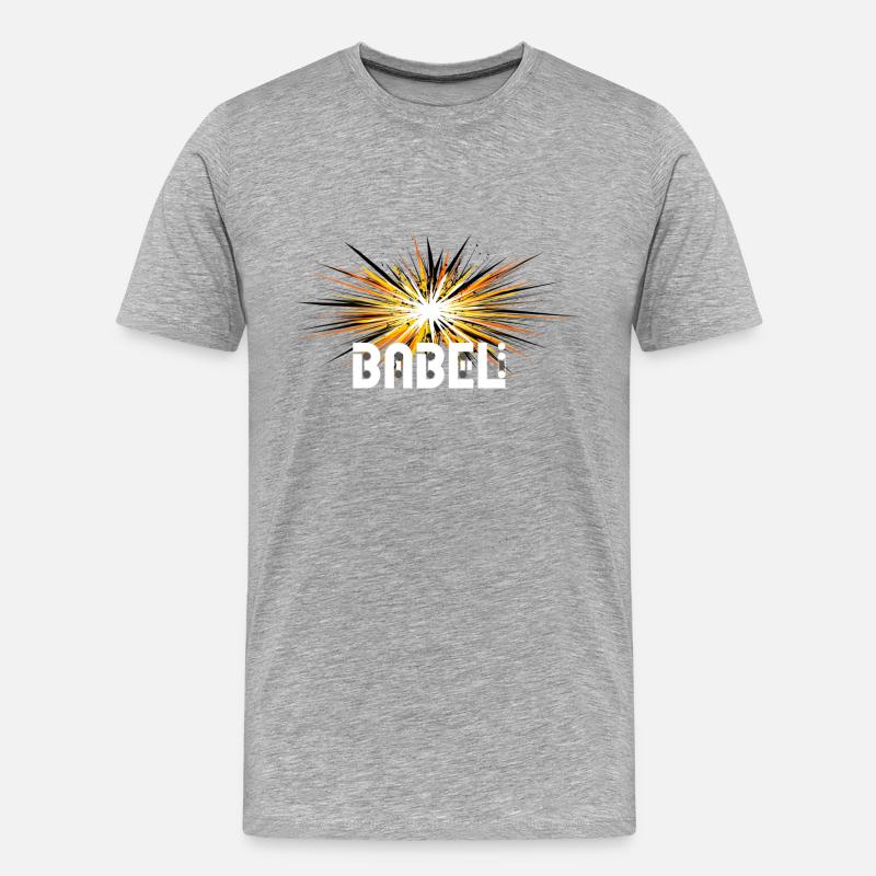EXPLODING STAR BABELI - Männer Premium Bio T-Shirt - Grau meliert