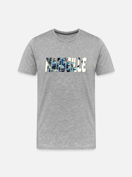 Marseille stylized comic book design - Men's Premium Organic T-Shirt - heather grey