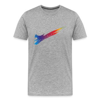 Love over and beyond DOG - Men's Premium Organic T-Shirt - heather grey - Front - Damien (186cm)