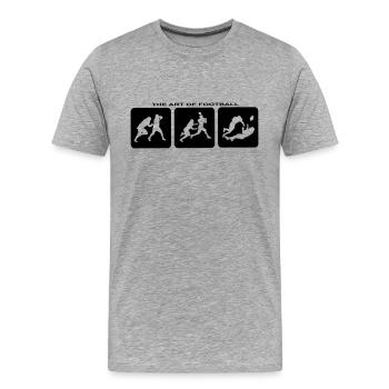 American Football Touchdown Quarterback Fantasy - Männer Premium Bio T-Shirt - Grau meliert - Vorne - Damien (186cm)
